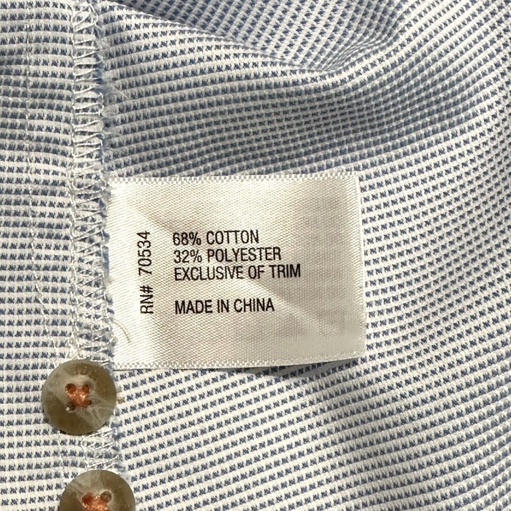 Orvis Button Up Plaid Blue White Shirt Pocket Long Sleeve XL Active Fit - Picture 4 of 10